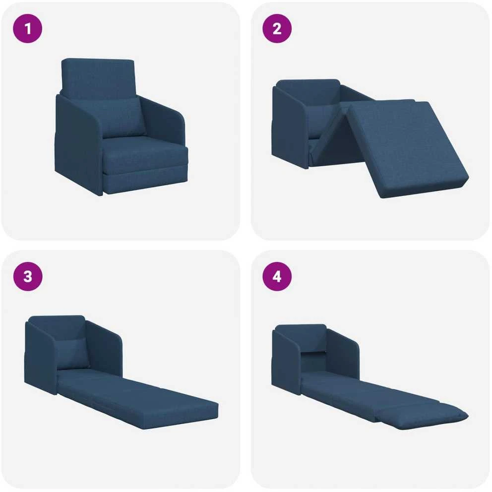 Sofa lova Mėlyna 65 x 80 x 83 cm audinys