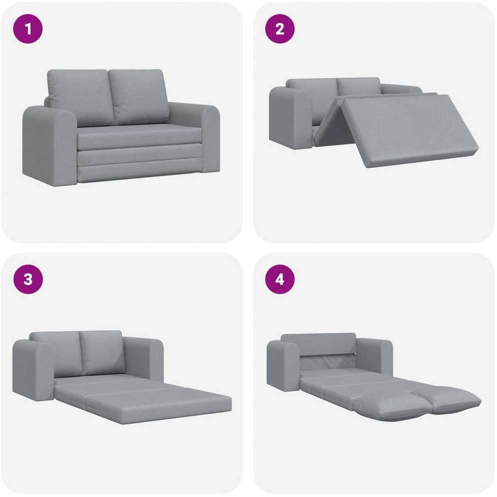 Sofa lova Šviesiai pilka 148 x 71 x 83 cm audinys