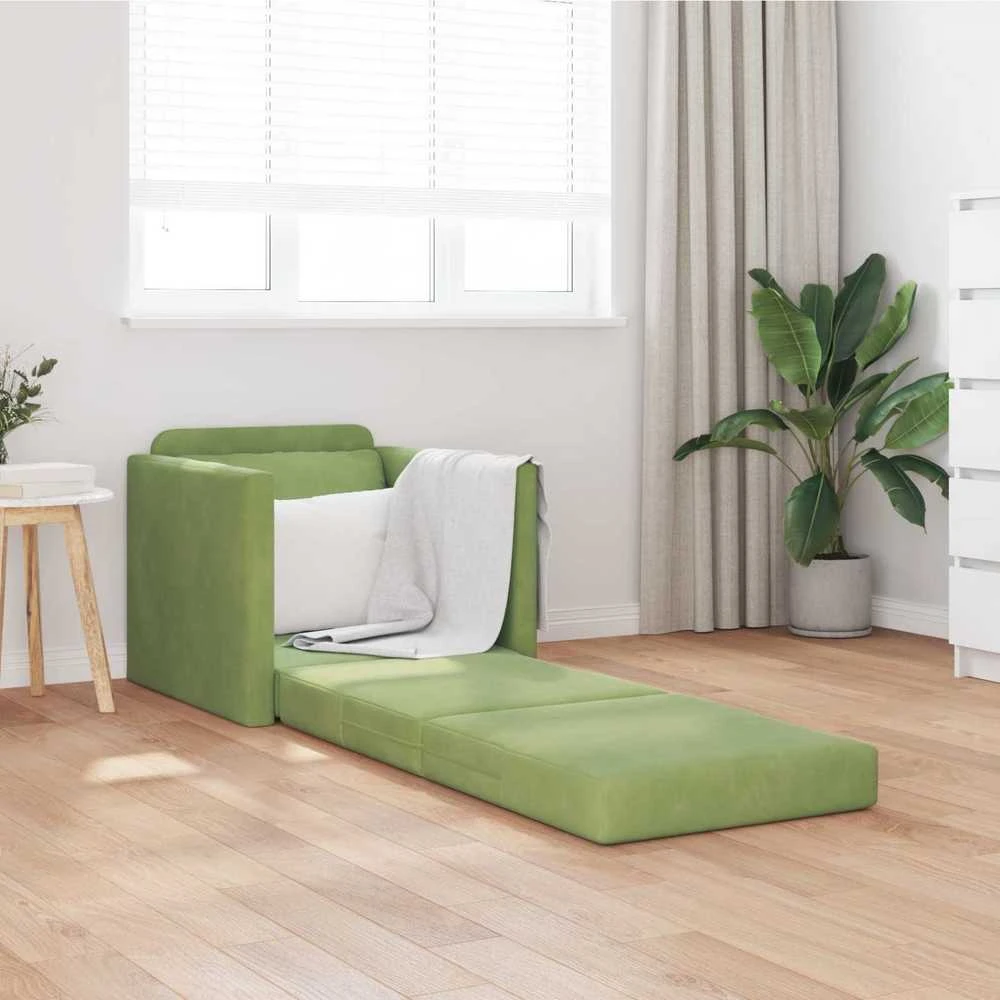Sofa lova Šviesiai žalia 74 x 77 x 81 cm Aksomas
