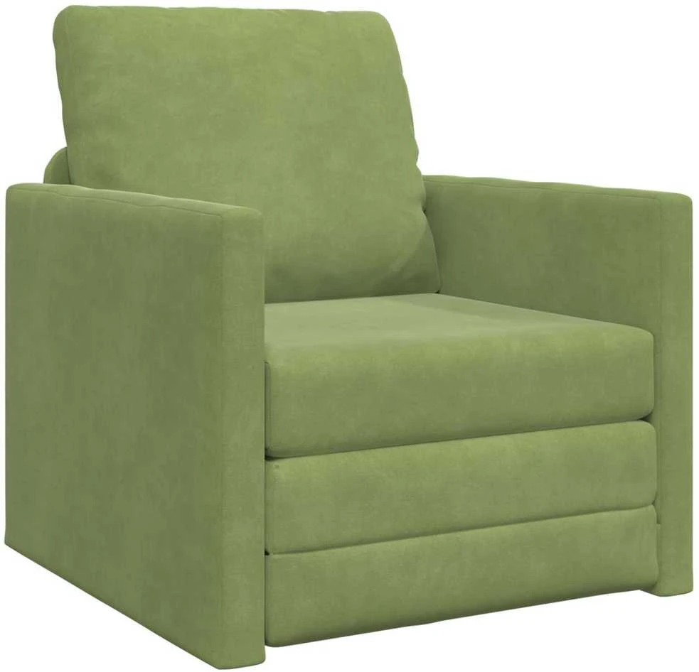 Sofa lova Šviesiai žalia 74 x 77 x 81 cm Aksomas