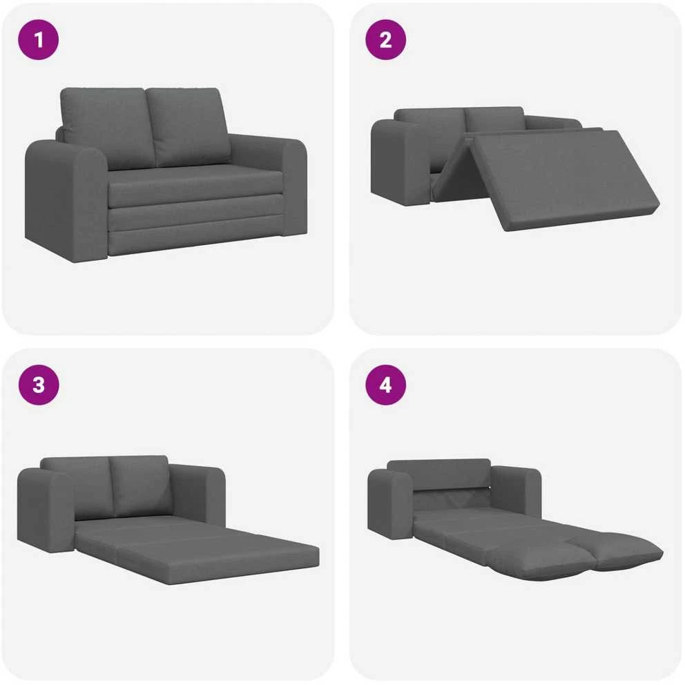 Sofa lova Tamsiai pilka 148 x 71 x 83 cm audinys