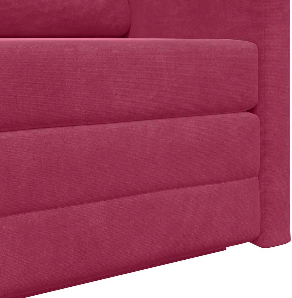 Sofa lova Vyno raudona 124 x 71 x 78 cm Aksomas