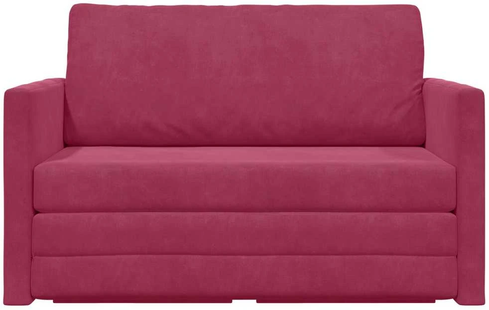 Sofa lova Vyno raudona 124 x 71 x 78 cm Aksomas