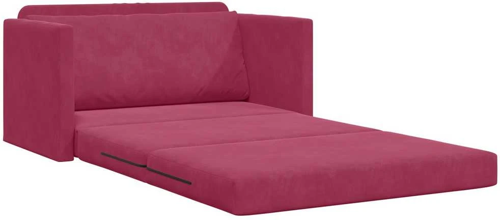 Sofa lova Vyno raudona 124 x 71 x 78 cm Aksomas