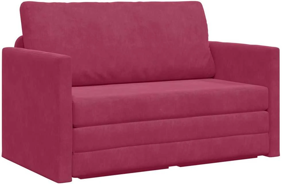 Sofa lova Vyno raudona 124 x 71 x 78 cm Aksomas