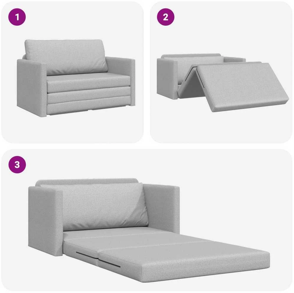 Sofa lova Debesų pilka 124 x 71 x 78 cm audinys