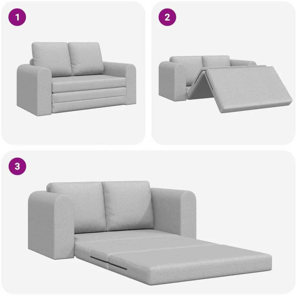 Sofa lova Debesų pilka 148 x 71 x 83 cm audinys