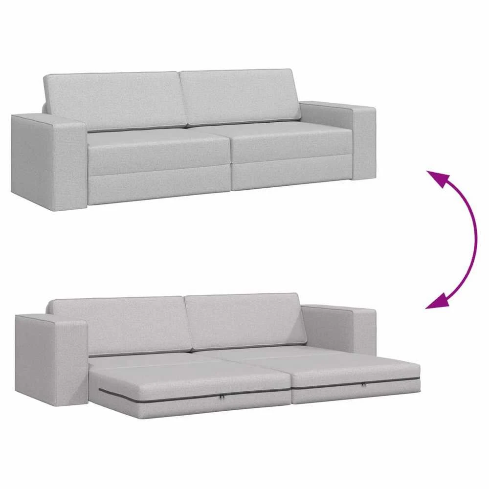 Sofa lova Debesų pilka 245 x 78 x 77 cm audinys
