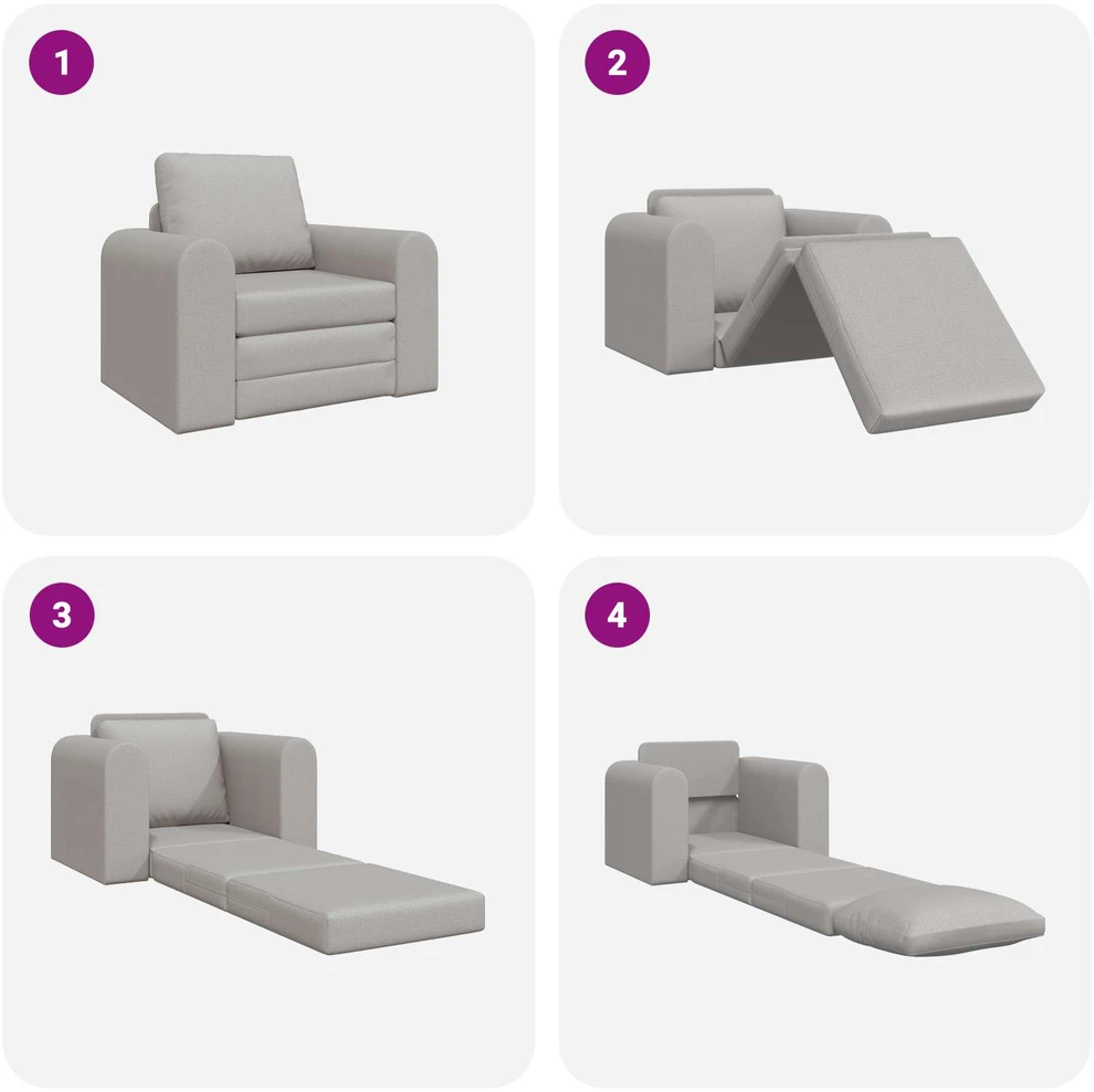 Sofa lova Debesų pilka 98 x 71 x 83 cm audinys