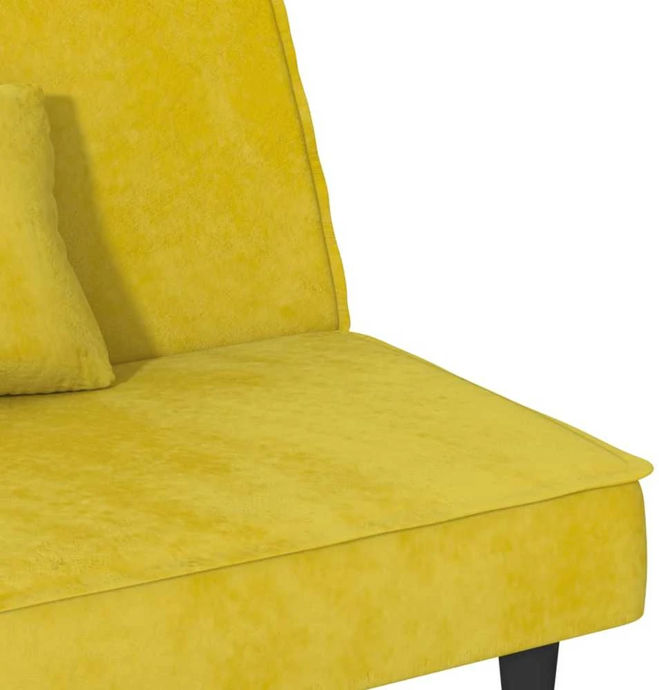 Sofa-lova, geltonos spalvos, aksomas