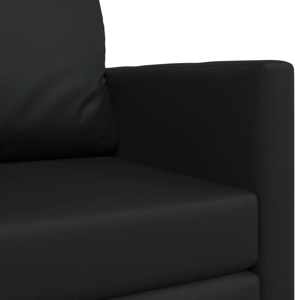 Sofa lova Juoda 124 x 71 x 78 cm Dirbtinė Oda