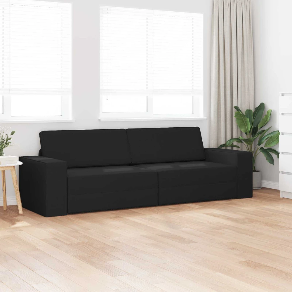 Sofa lova Juoda 245 x 78 x 77 cm audinys
