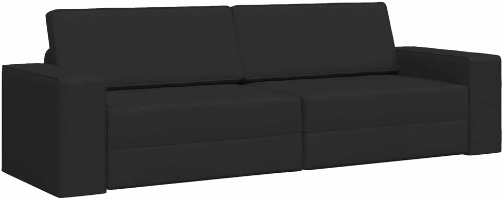 Sofa lova Juoda 245 x 78 x 77 cm audinys