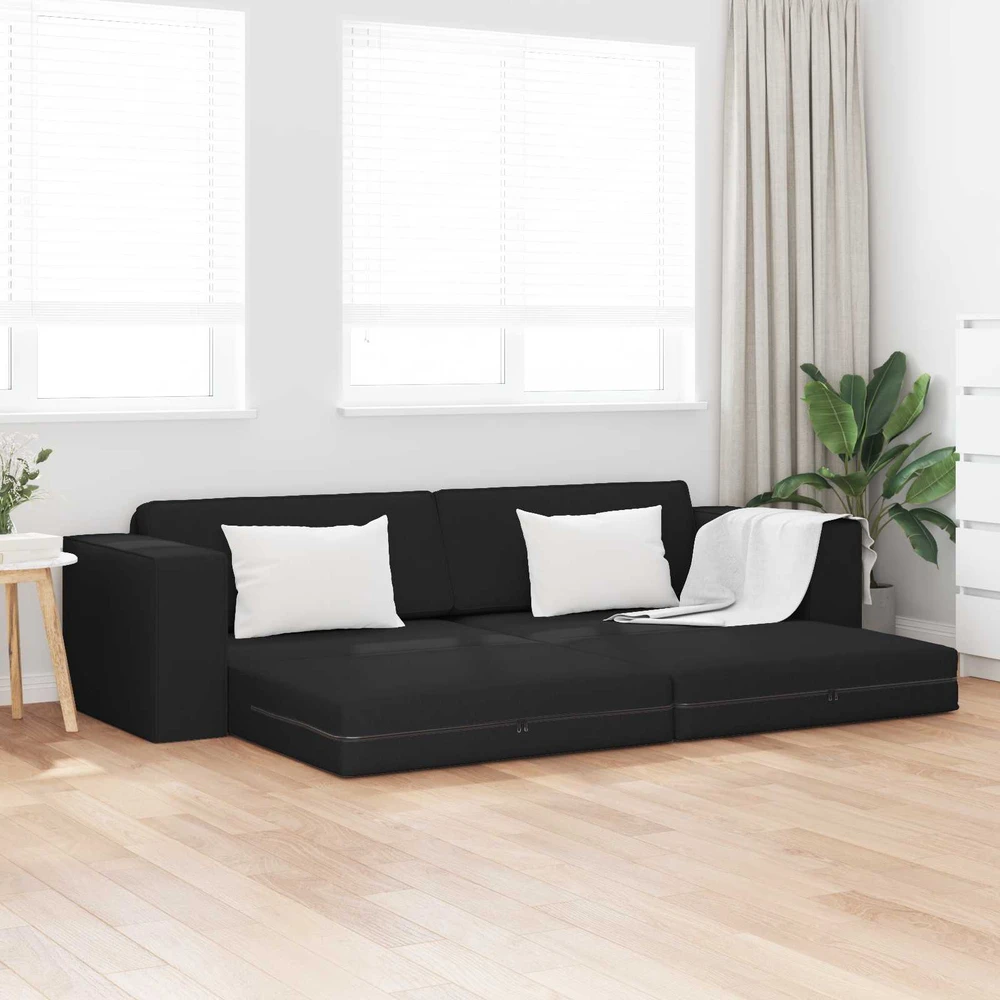 Sofa lova Juoda 245 x 78 x 77 cm audinys