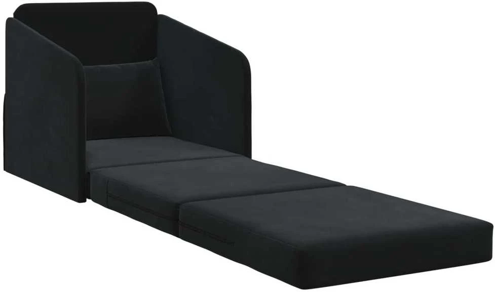 Sofa lova Juoda 65 x 80 x 83 cm Aksomas