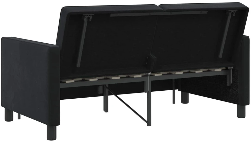 Sofa lova Juoda Audinys