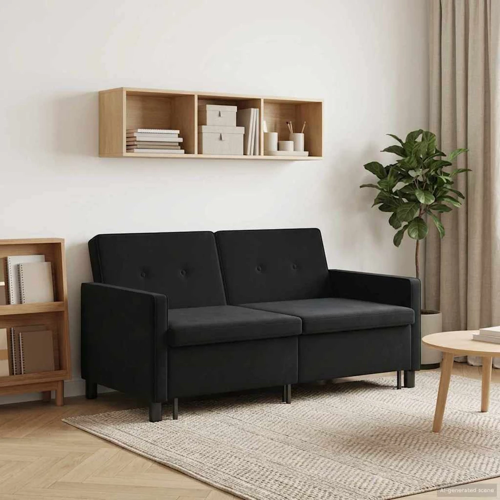 Sofa lova Juoda Audinys