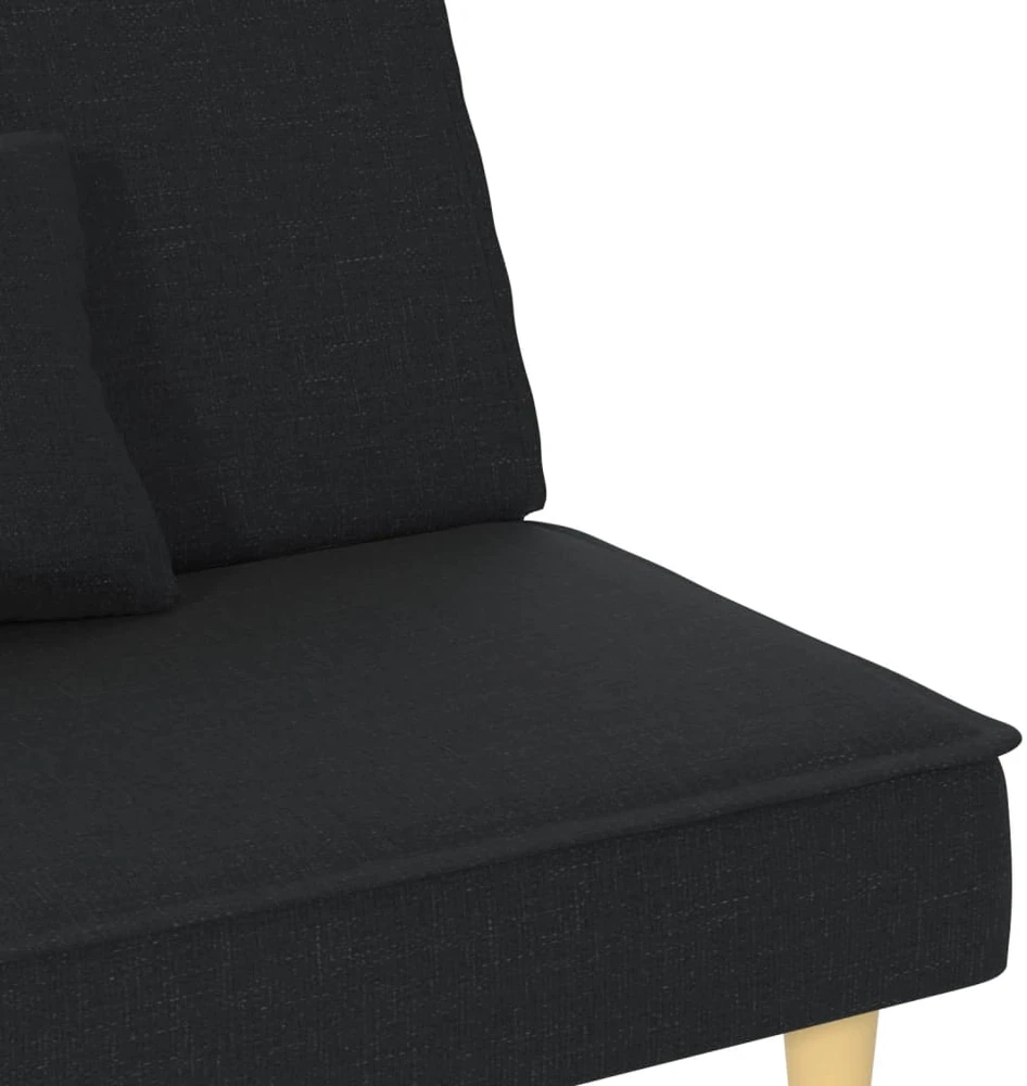Sofa-lova, juodos spalvos, audinys