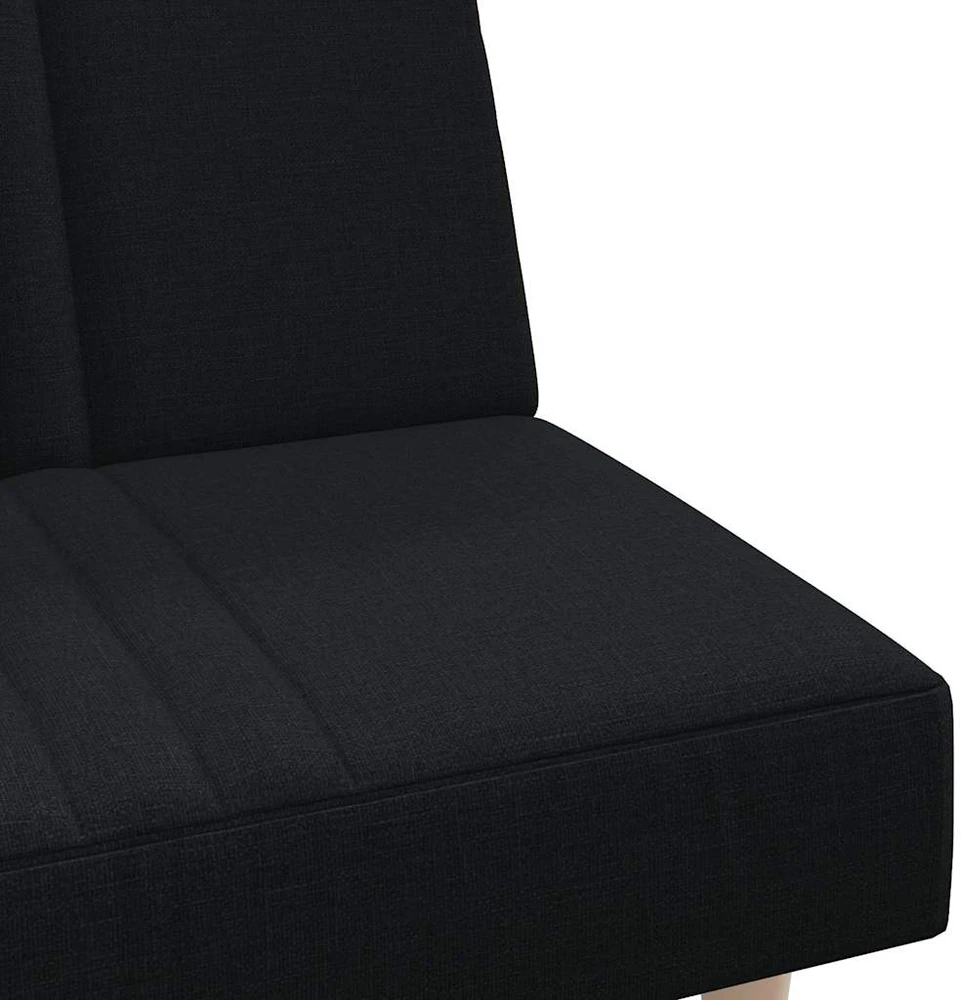 Sofa-lova, juodos spalvos, audinys