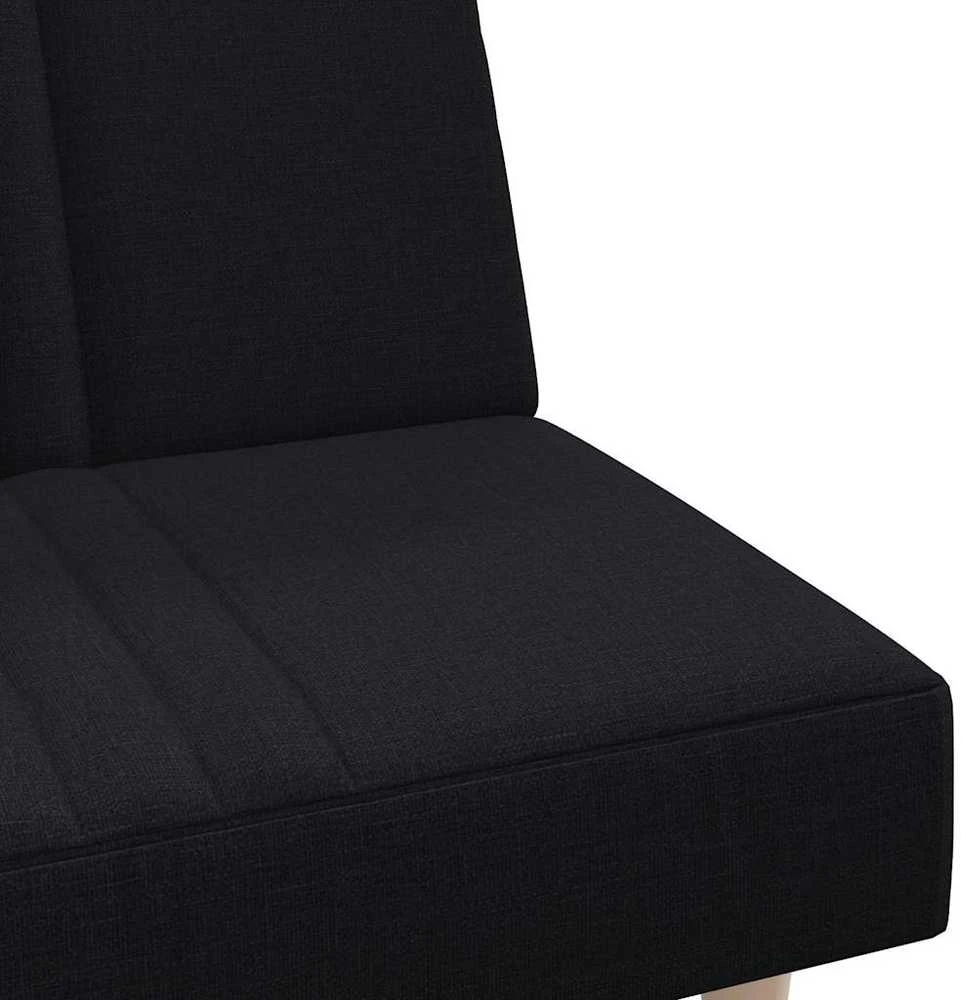 Sofa-lova, juodos spalvos, audinys