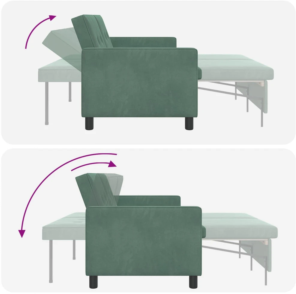 Sofa lova Jūrinė žalia Audinys