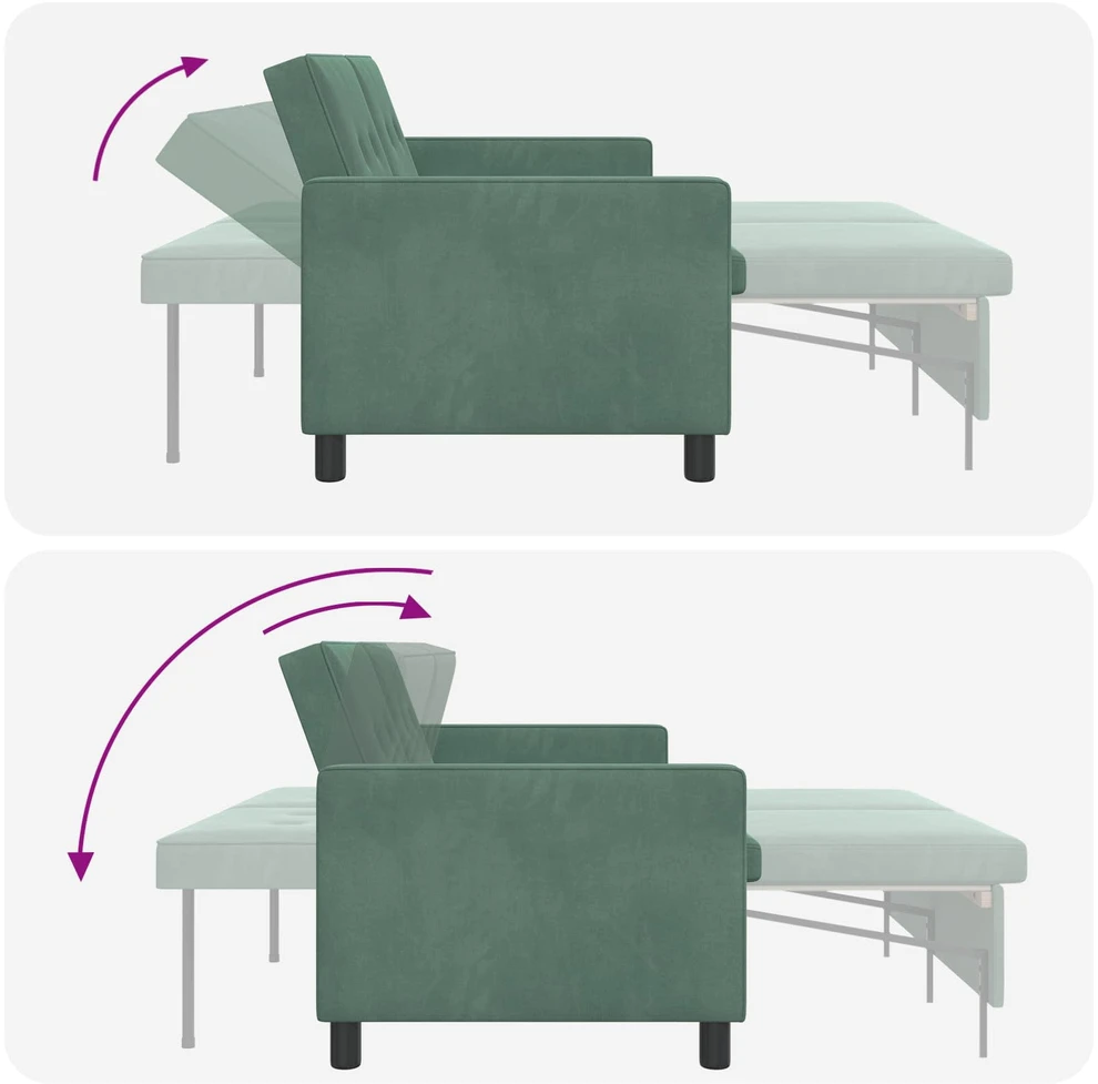 Sofa lova Jūrinė žalia Audinys