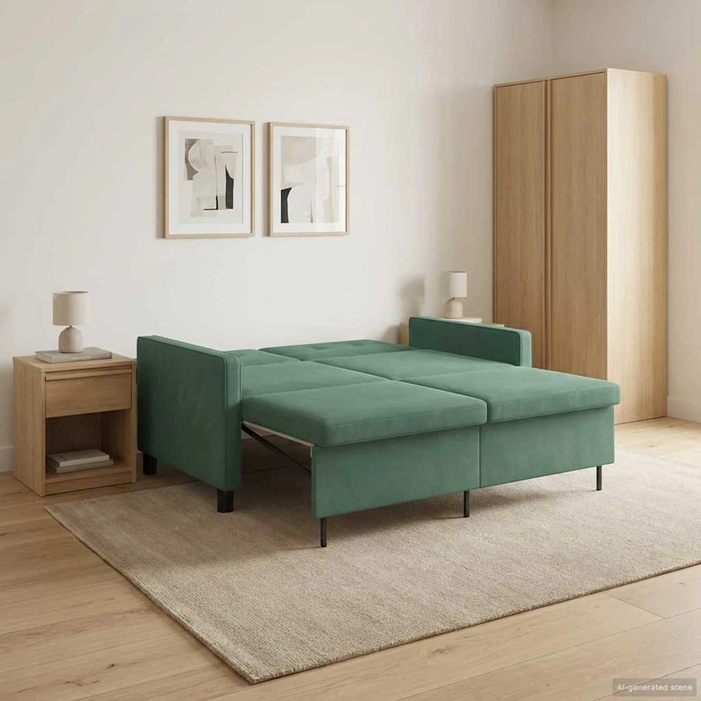 Sofa lova Jūrinė žalia Audinys