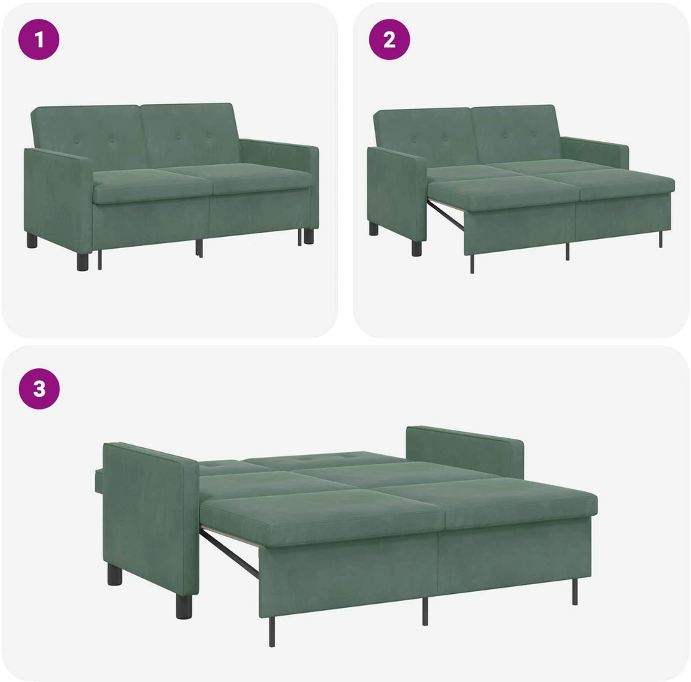 Sofa lova Jūrinė žalia Audinys