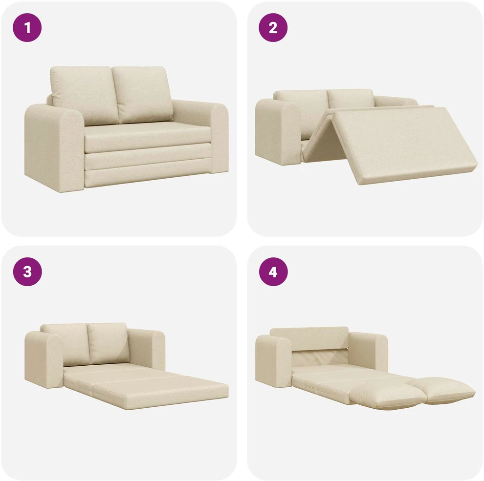 Sofa lova Kreminė 148 x 71 x 83 cm audinys