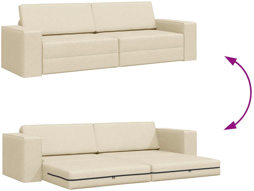 Sofa lova Kreminė 245 x 78 x 77 cm audinys