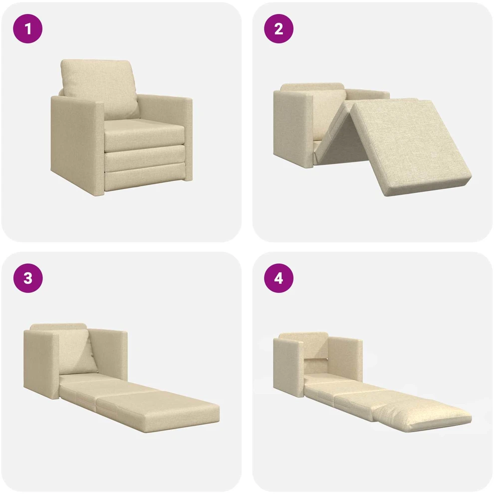 Sofa lova Kreminė 74 x 77 x 81 cm audinys
