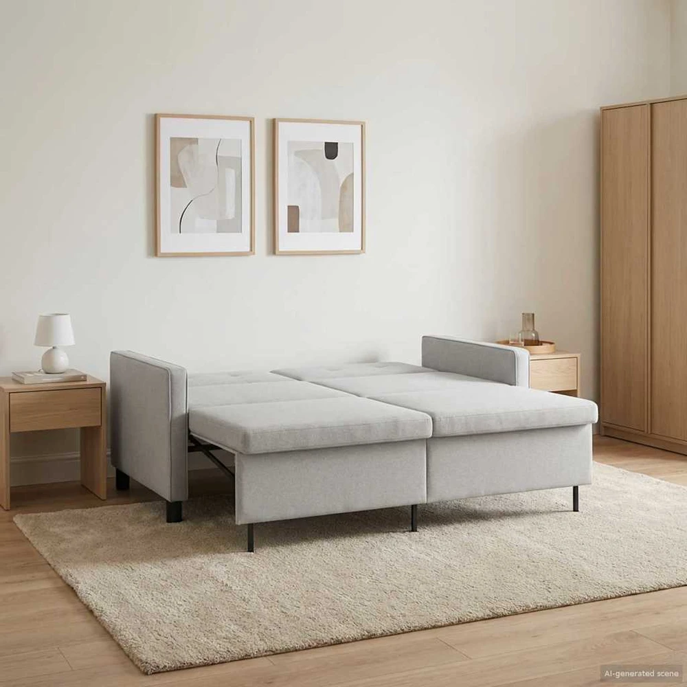 Sofa lova Kreminė Audinys