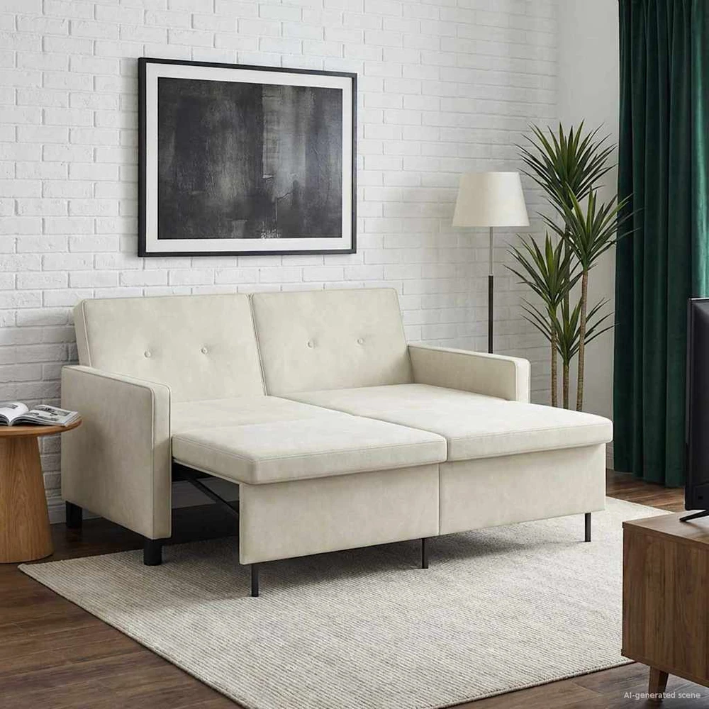Sofa lova Kreminė Audinys