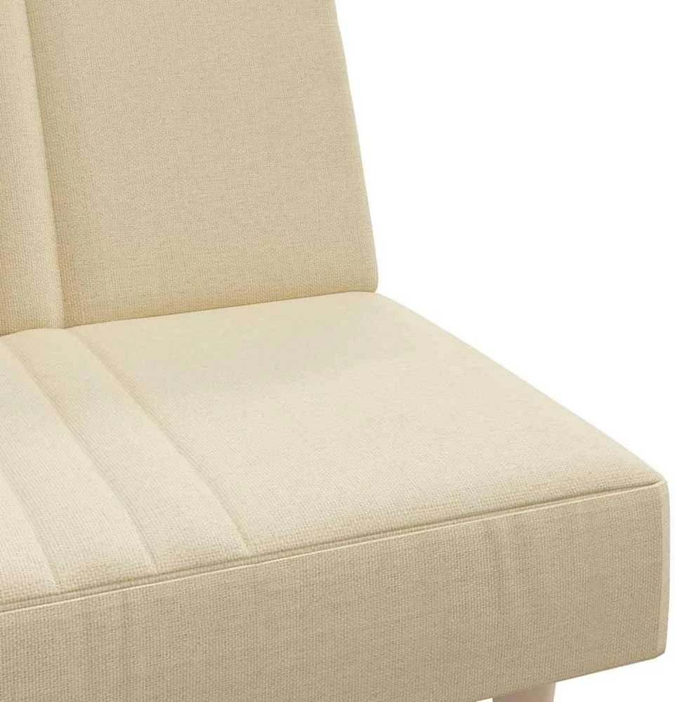 Sofa-lova, kreminės spalvos, audinys
