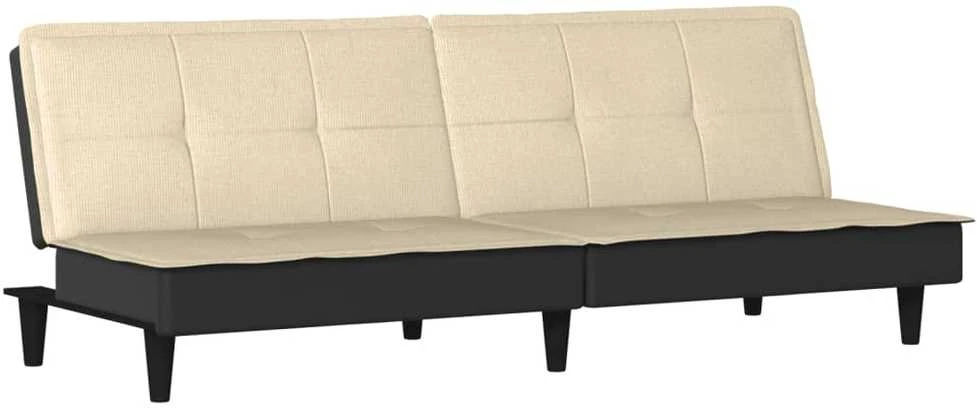 Sofa-lova, kreminės spalvos, audinys
