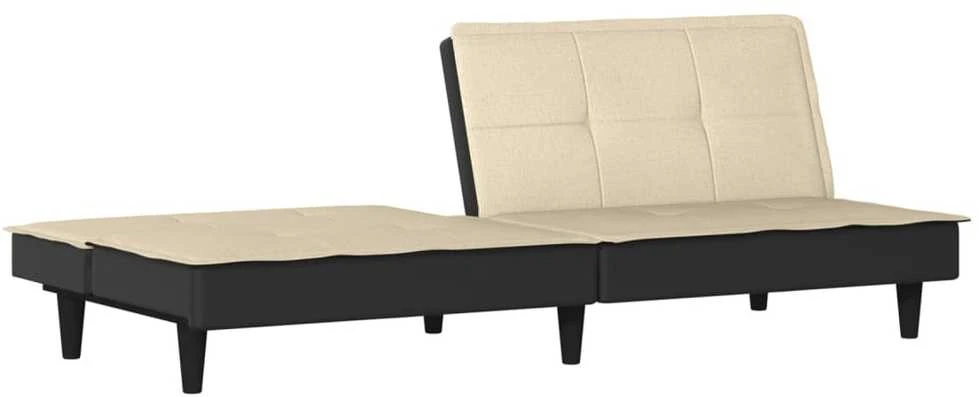 Sofa-lova, kreminės spalvos, audinys