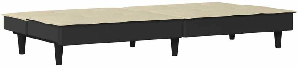 Sofa-lova, kreminės spalvos, audinys