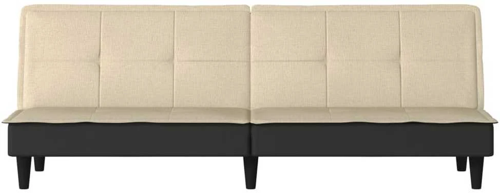 Sofa-lova, kreminės spalvos, audinys