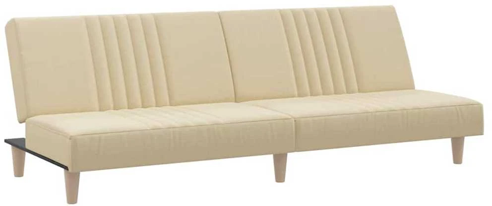 Sofa-lova, kreminės spalvos, audinys