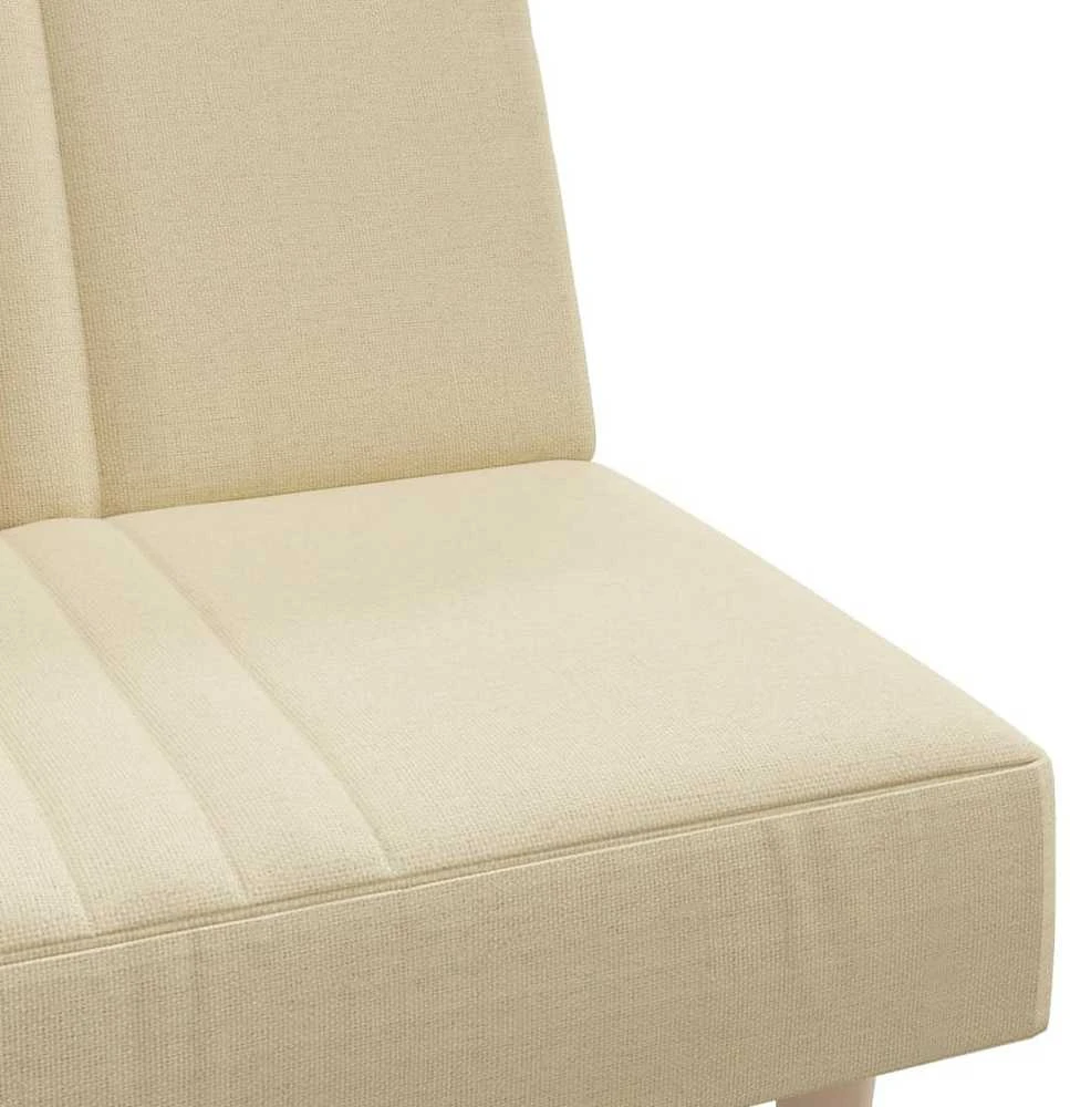Sofa-lova, kreminės spalvos, audinys