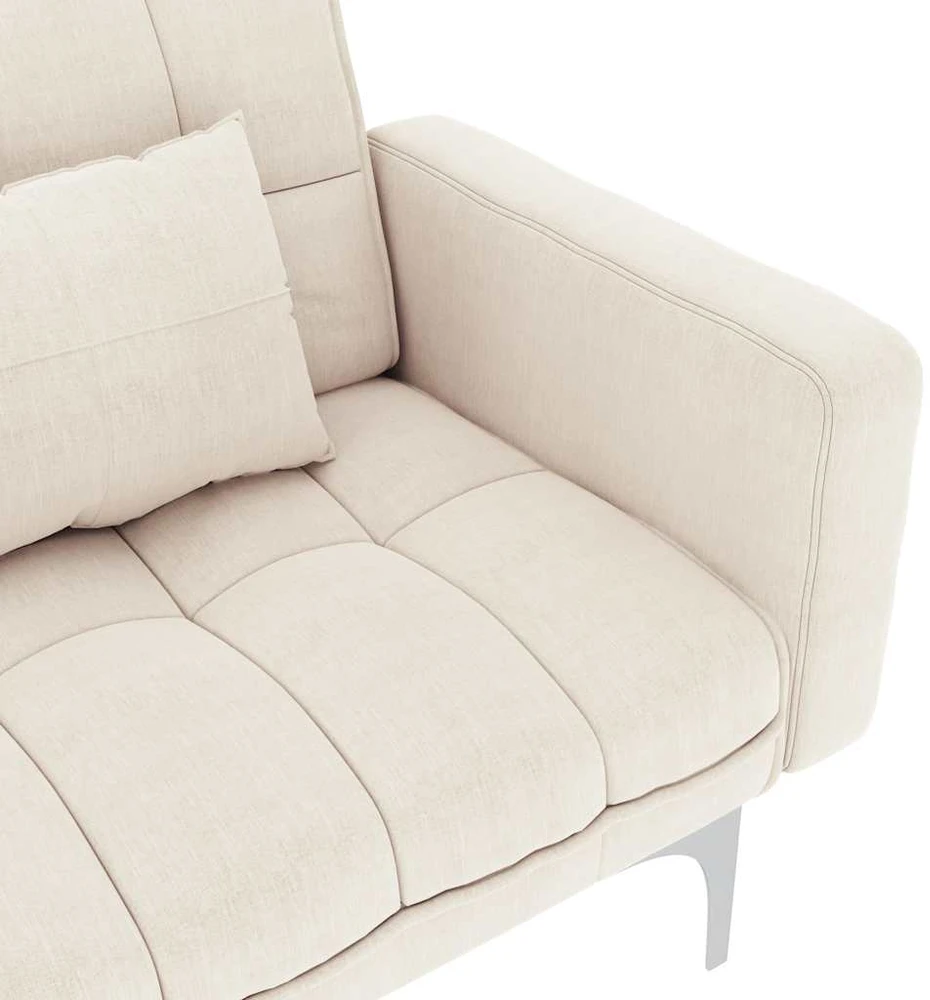 Sofa-lova, kreminės spalvos, audinys