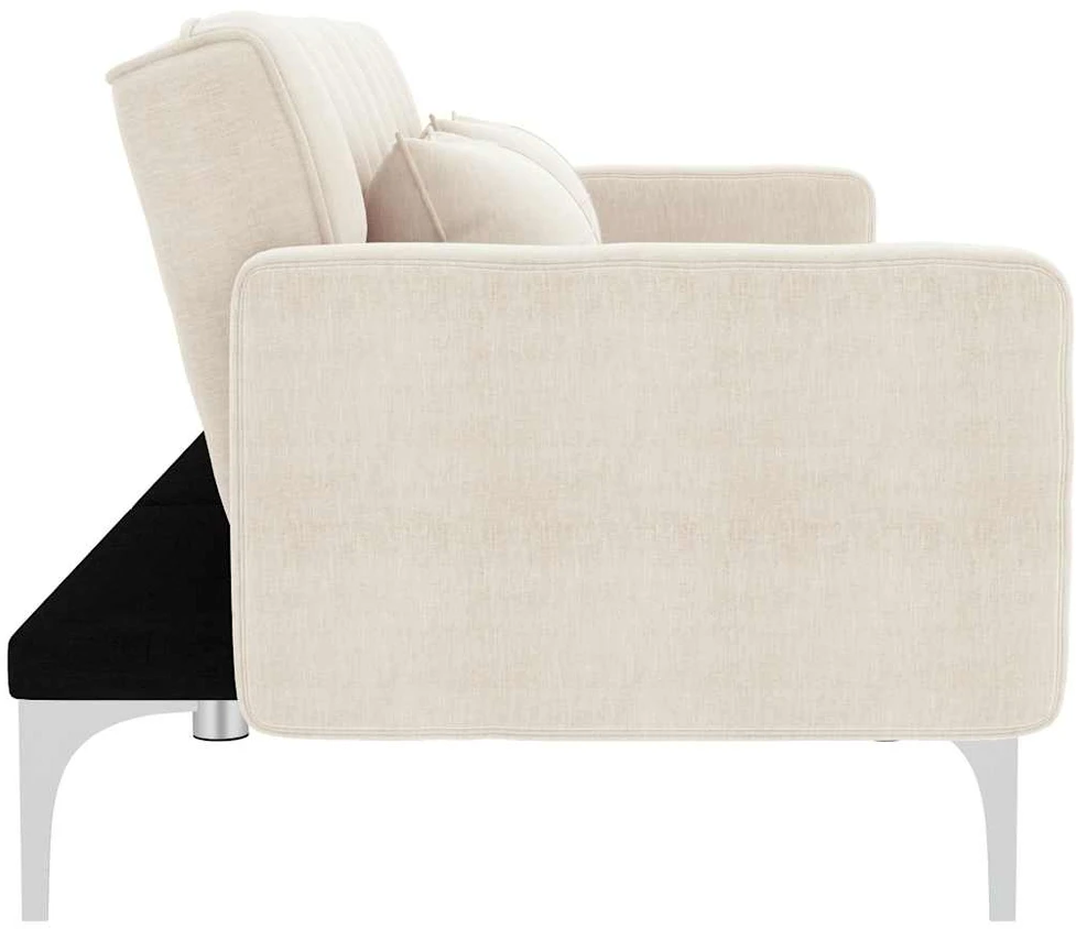 Sofa-lova, kreminės spalvos, audinys