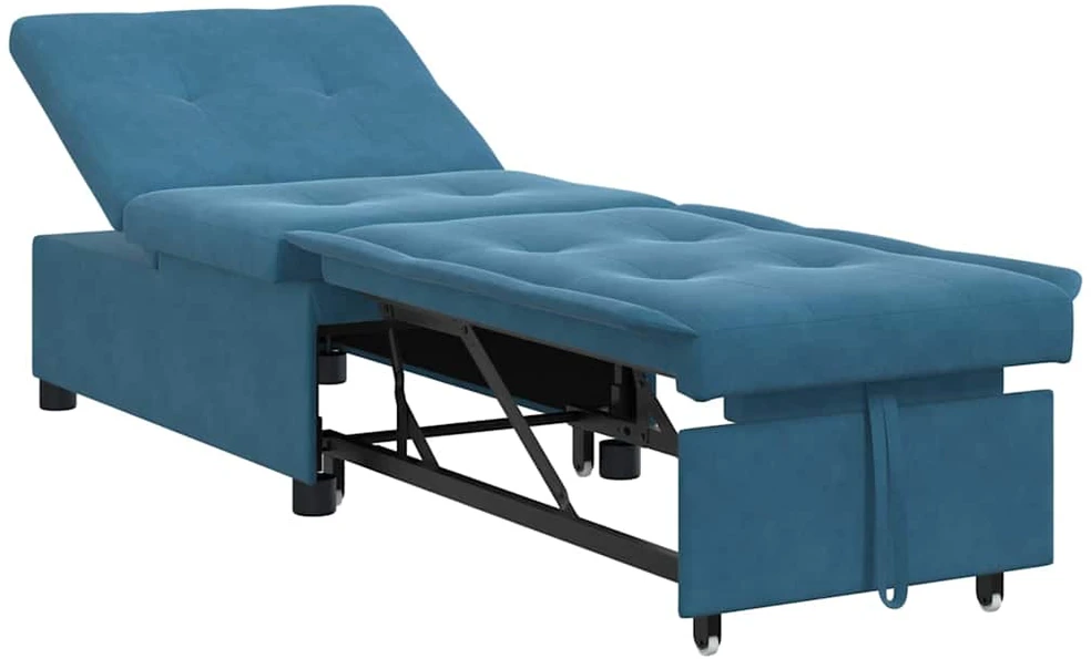Sofa lova Mėlyna 194 x 67 x 82 cm Aksomas