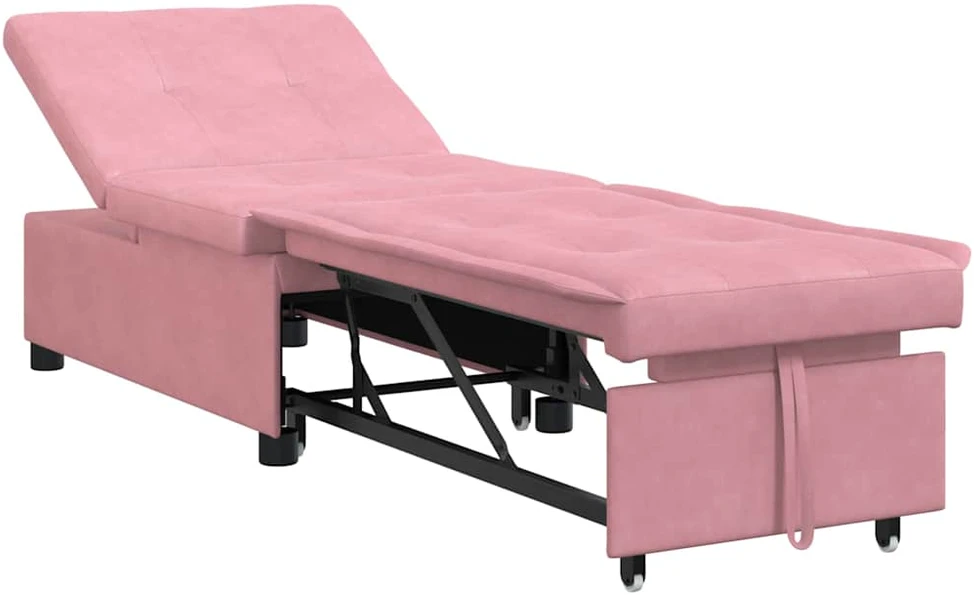 Sofa lova Rožinė 194 x 67 x 82 cm Aksomas