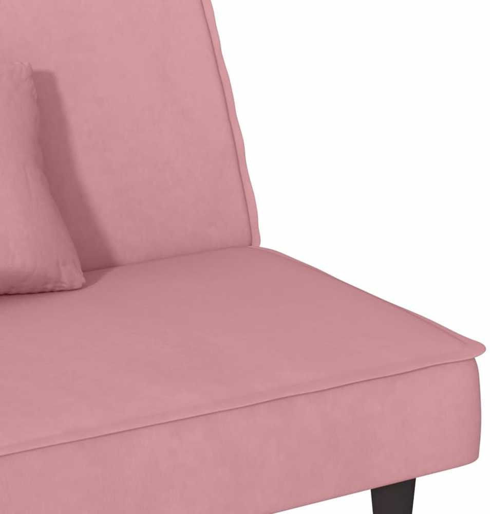 Sofa-lova, rožinės spalvos, aksomas