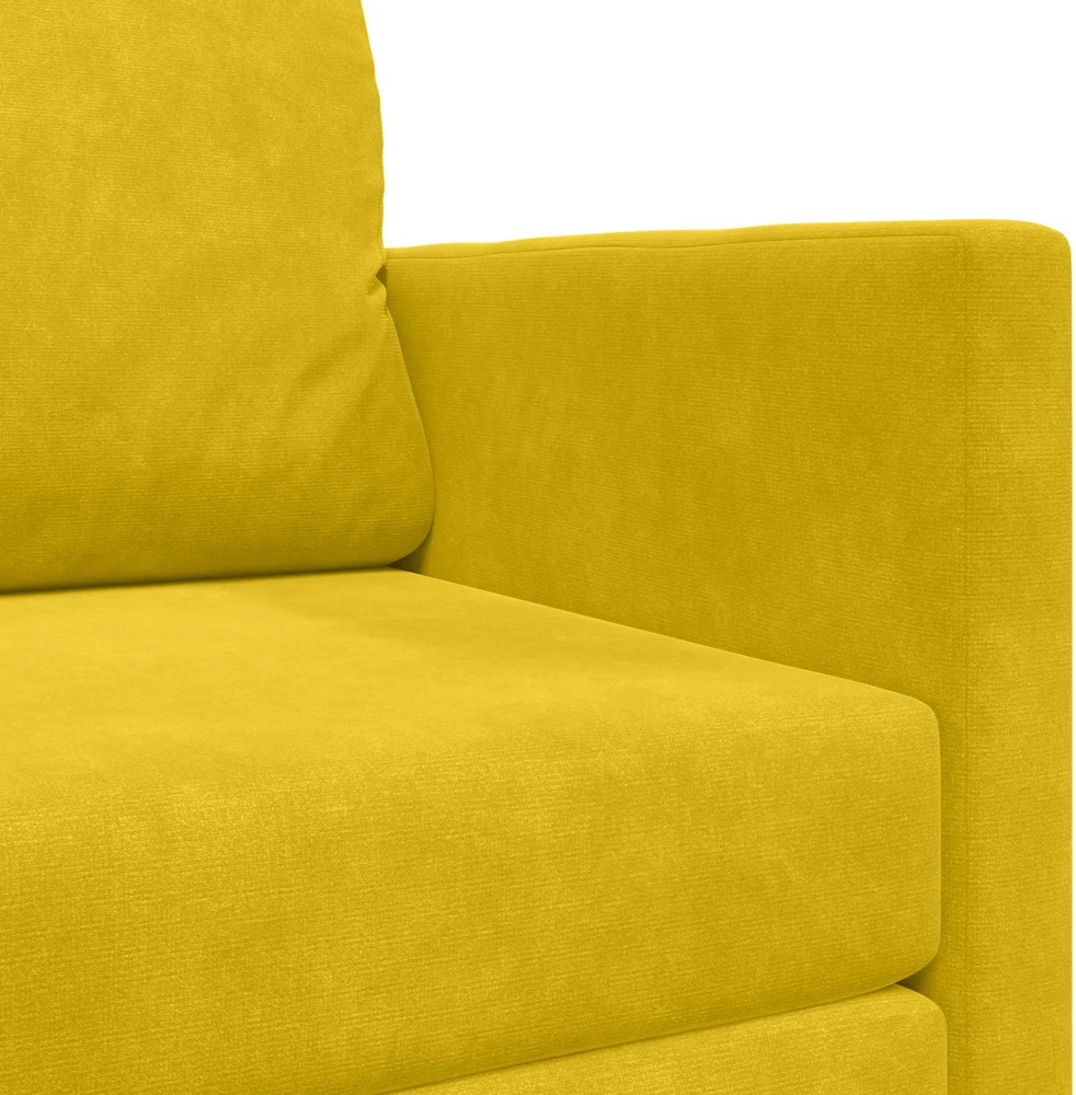 Sofa lova Saulėgrąžų geltona 124 x 71 x 78 cm Aksomas