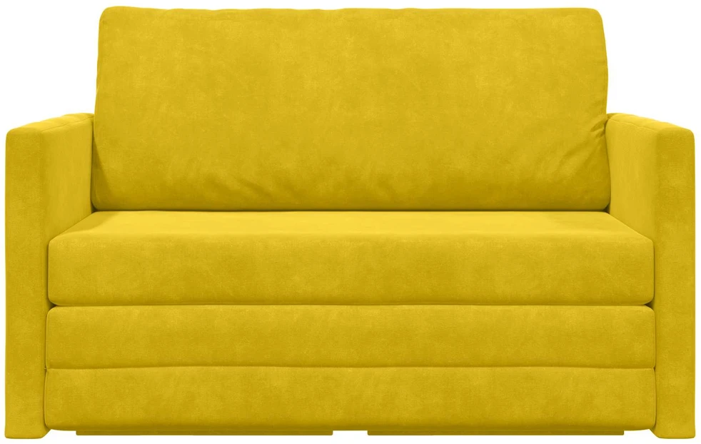 Sofa lova Saulėgrąžų geltona 124 x 71 x 78 cm Aksomas