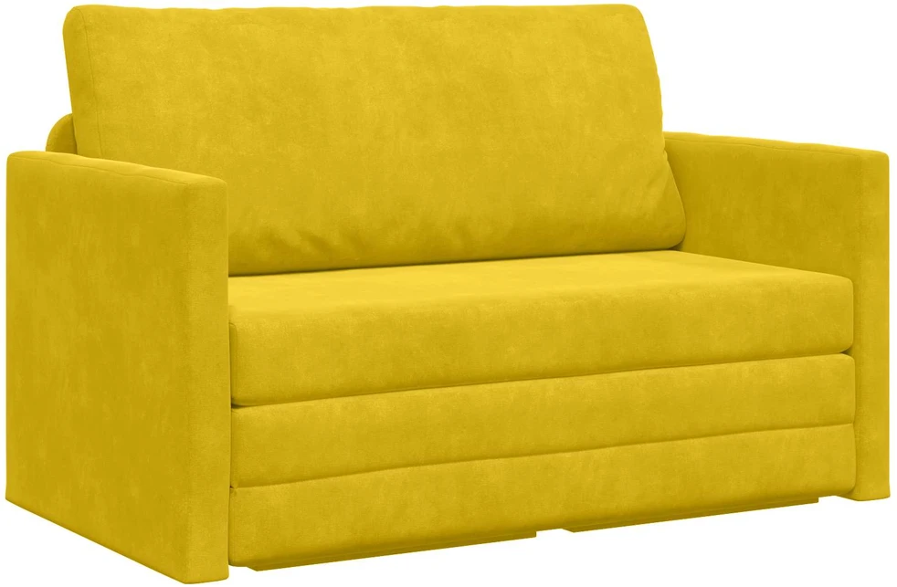 Sofa lova Saulėgrąžų geltona 124 x 71 x 78 cm Aksomas