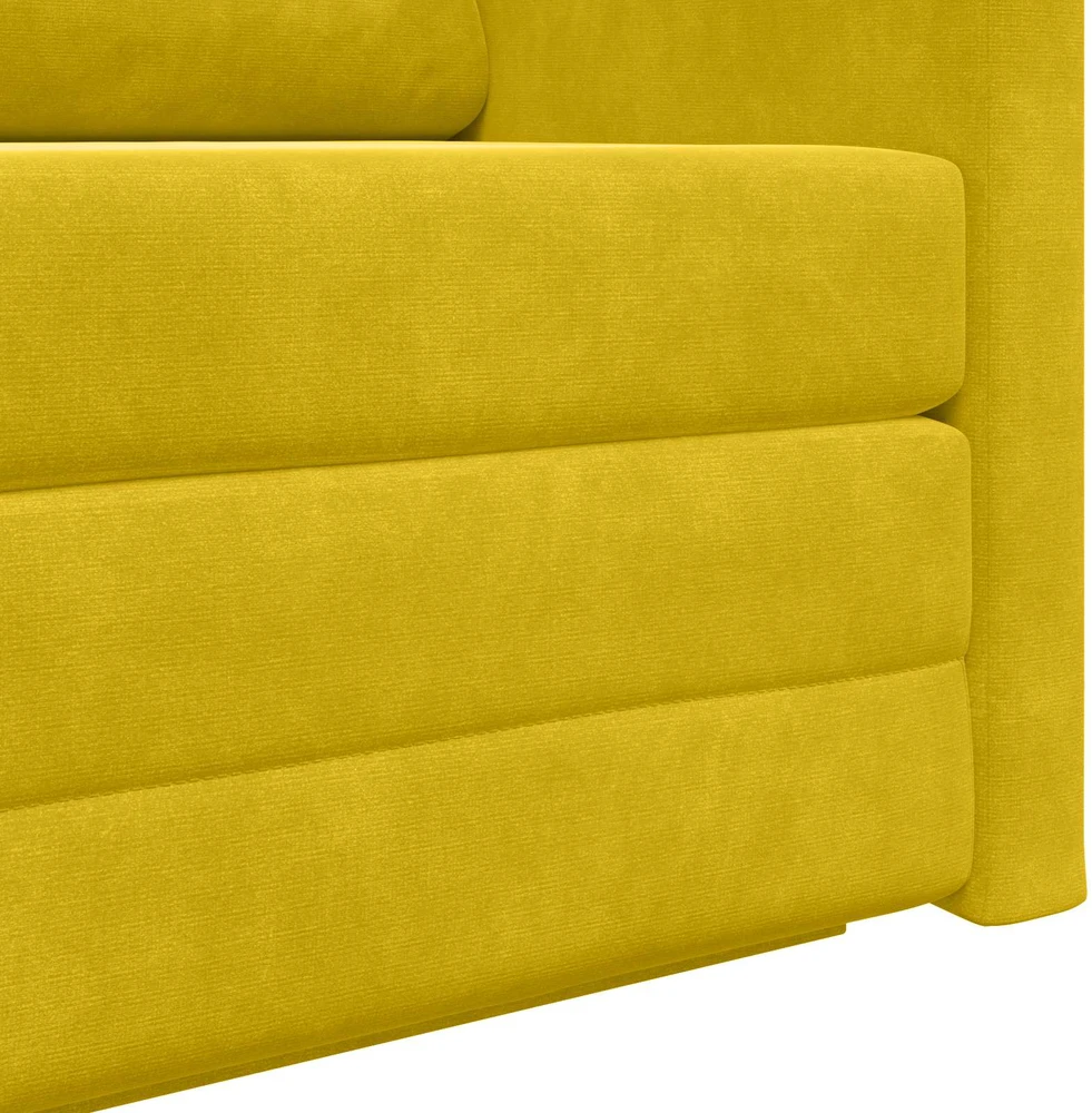 Sofa lova Saulėgrąžų geltona 124 x 71 x 78 cm Aksomas