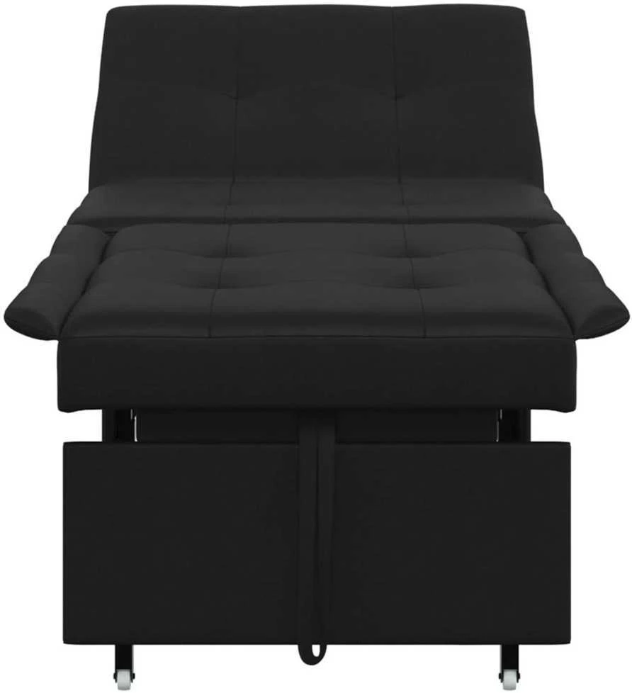 Ištraukiama sofa-lova Juodas 194 x 67 x 82 cm Mikropluoštas